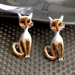 🖤NEW Twin cat brooches